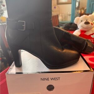 Nine West Black Heeled Boots